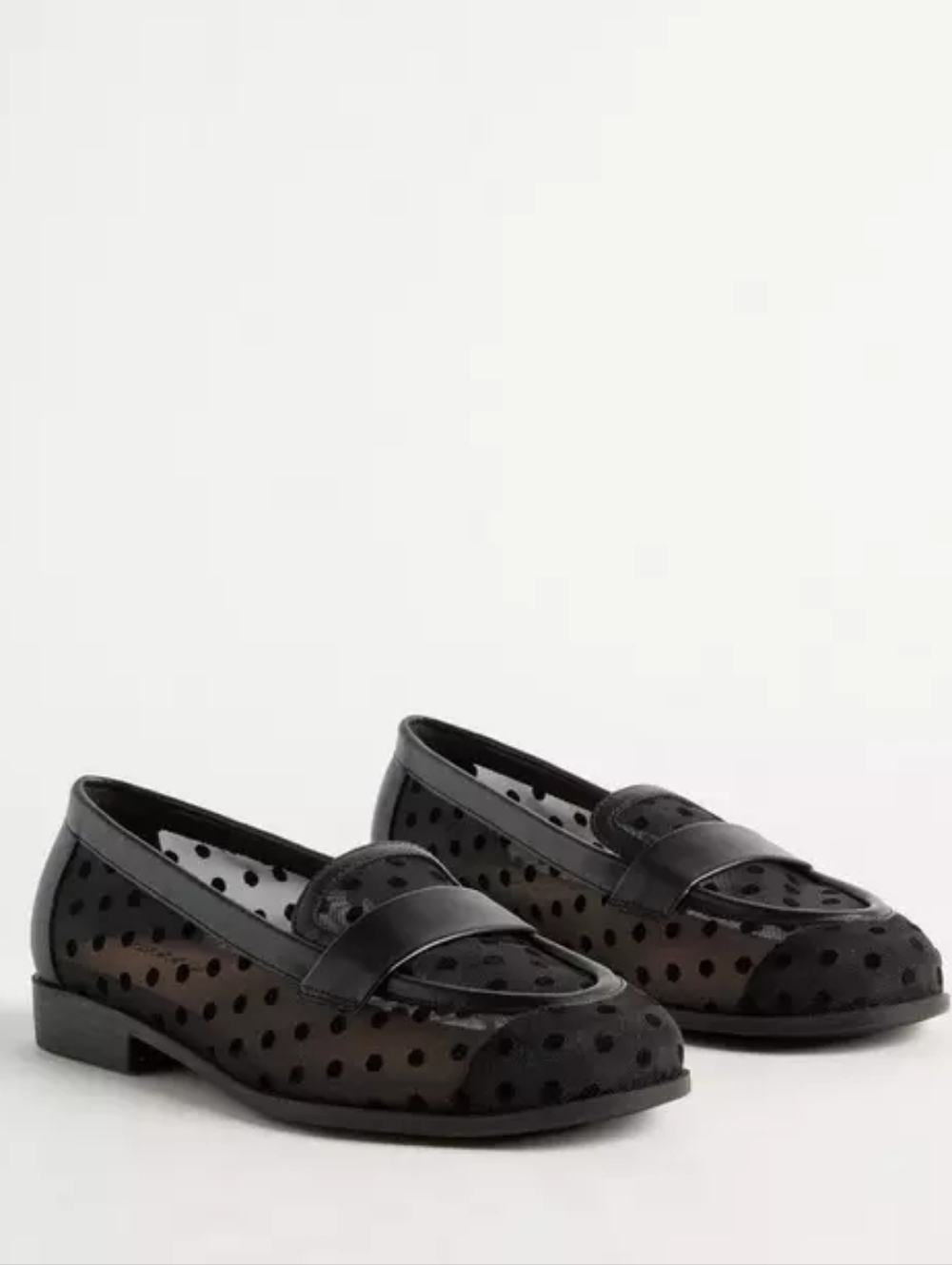 Torrid Mesh Dot Loafers In Black Size 10 (WW)